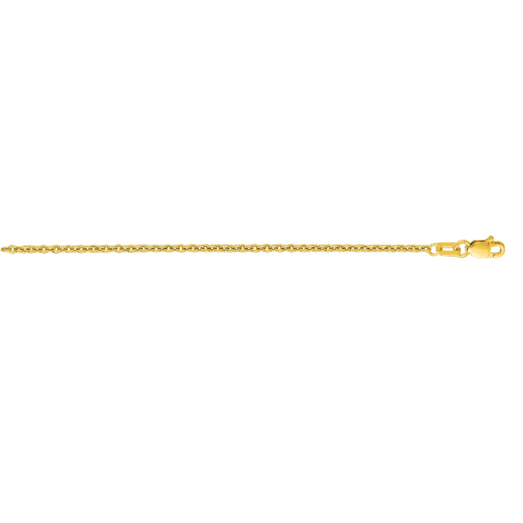 14K Yellow Gold 1.8mm Lite Forsantina 18 Chain with Lobster Lock