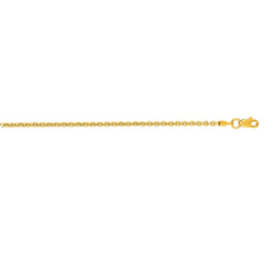 14K Yellow Gold 2.3mm Lite Forsantina 24 Chain with Lobster Lock