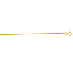 14K Yellow Gold 1.1mm Singapore 18 Chain with Spring Ring Clasp