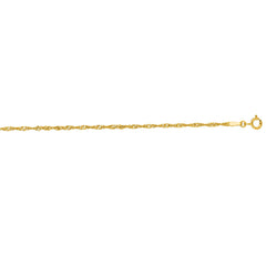 14K Yellow Gold 1.8mm Singapore 18 Chain with Spring Ring Clasp