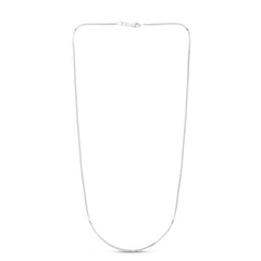 14K White Gold 1.1mm Milano 20 Chain with Lobster Lock