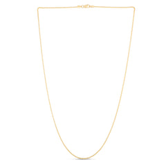 14K Yellow Gold 1.2mm Round Wheat 16 Chain with Lobster Lock