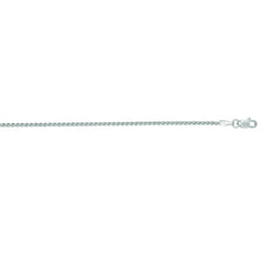 14K White Gold 1.5mm Round Wheat 20 Chain with Lobster Lock