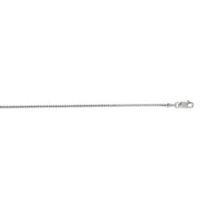 14K White Gold 1.2mm Franco 20 Chain with Lobster Lock