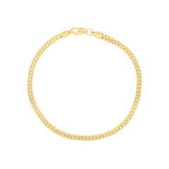 14K Yellow Gold 18 3mm Semi-Solid Square Franco Chain with Lobster Lock