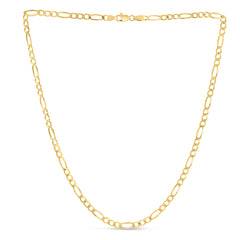 14K Yellow Gold 18 3.8mm Figaro Chain with Lobster Lock