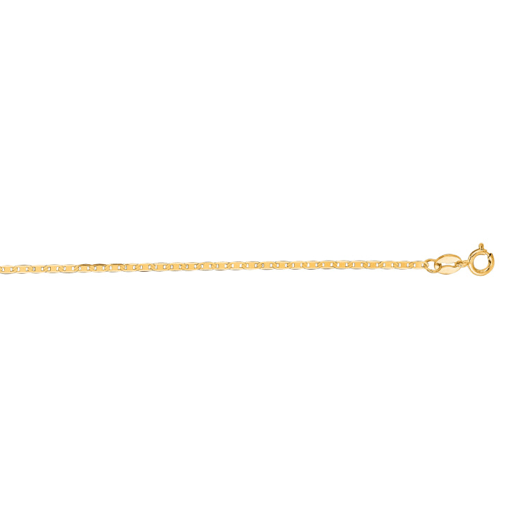 14K Yellow Gold 1.2mm Mariner 20 Chain with Spring Ring