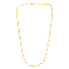 14K Yellow Gold 5.5mm Mariner 18 Chain with Lobster Lock