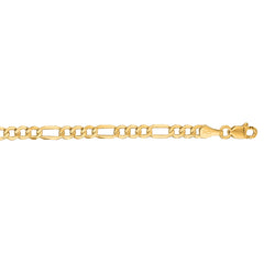 14K Yellow Gold 3.7mm Lite Figaro 20 Chain with Lobster Lock