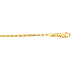 14K Yellow Gold 1.4mm Gourmette 18 Chain with Lobster Lock