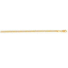 14K Yellow Gold 2.8mm Gourmette 22 Chain with Lobster Lock