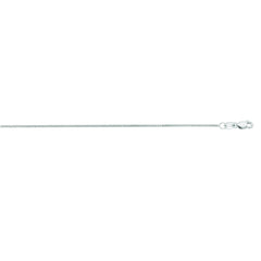 14K White Gold 1mm Gourmette 16 Chain with Lobster Lock
