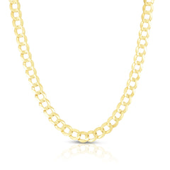 14K Yellow Gold 5.7mm Comfort Curb 26 Chain with Lobster Lock