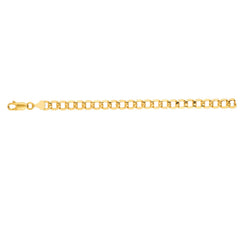 14K Yellow Gold 18 6.2mm Lite Curb Chain with Lobster Lock