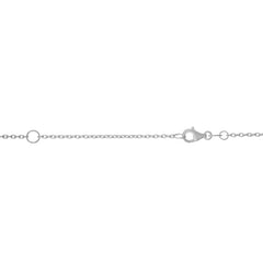 14K White Gold 1.5mm Extendable Cable 18 Chain (Jump Ring at 16 inch) with Lobster Lock