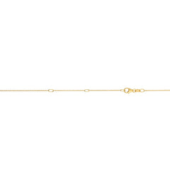 14K Yellow Gold .85mm Double Extendable Cable 18 Chain (Jump Ring at 16 and 17 inch) with Lobster Lock