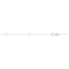 14K White Gold 1.3mm Double Extendable Piatto 18 Chain with Lobster Lock. Jump Ring at 16 and 17 inch.