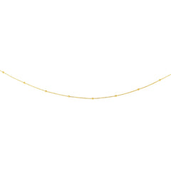 14K Yellow Gold 1.8mm Polished Bead Saturn 18 Chain with Spring Ring Clasp