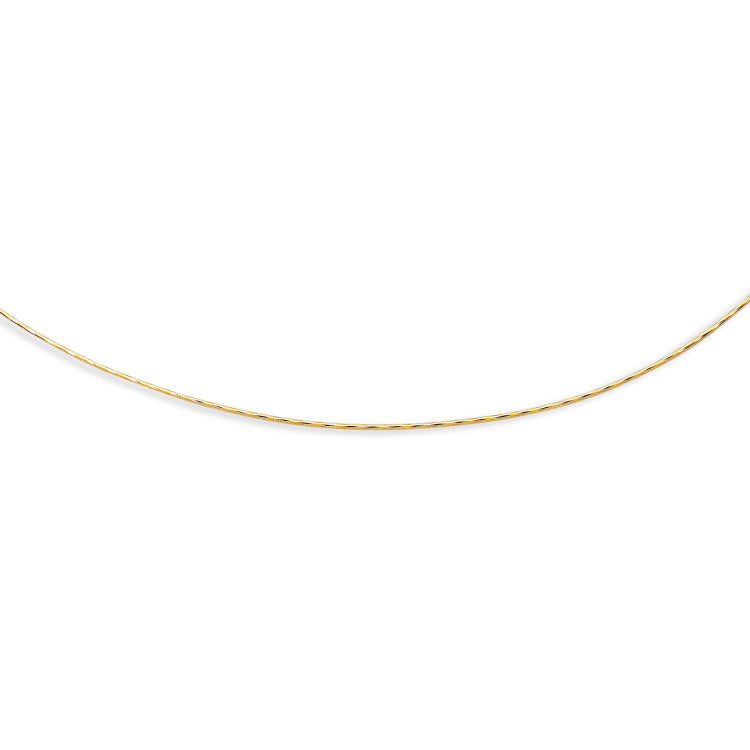 14K Yellow Gold 1.1mm Round Omega with Screw Back Lock
