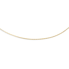 14K Yellow Gold 1.1mm Round 18 Omega with Screw Back Lock