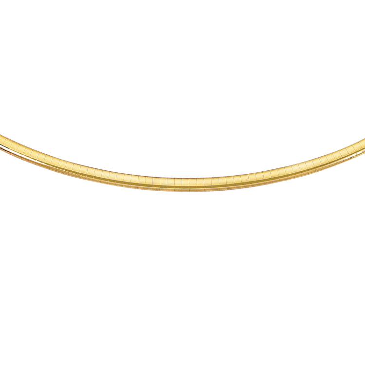 14K Yellow Gold 18 4mm Classic Omega with Box Lock