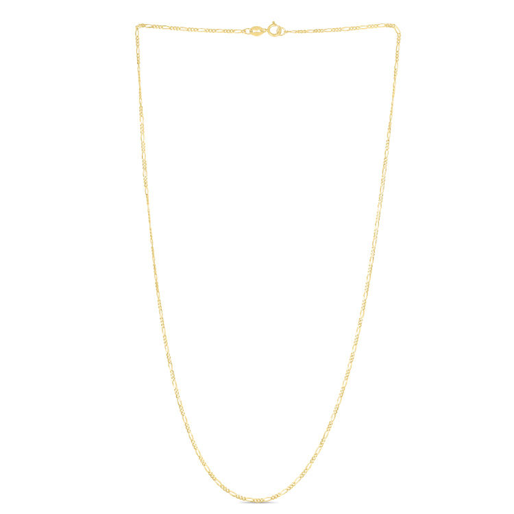 14K Yellow Gold 18 1.3mm Figaro Chain