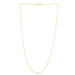 14K Yellow Gold 18 1.3mm Figaro Chain