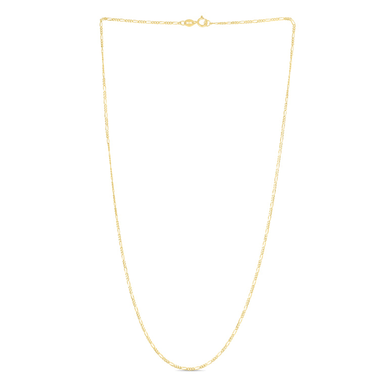 14K Yellow Gold 7 1.9mm Figaro Chain Bracelet