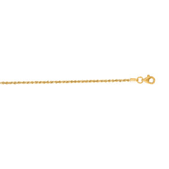 14K Yellow Gold 22 1.6mm Royal Rope Chain with Lobster Lock