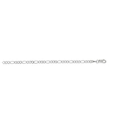 14K White Gold 18 2.6mm Figaro Chain