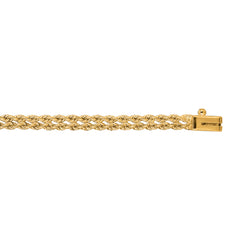 14K Yellow Gold 3.9mm Multi-Row Rope 8 Chain Bracelet Bracelet with Box Lock