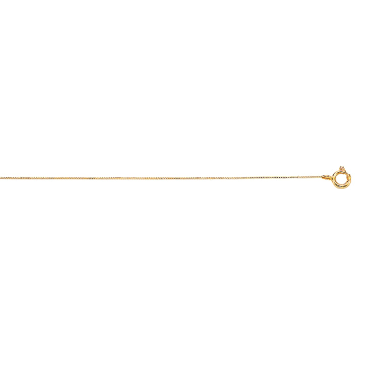 10K Yellow Gold .45mm ClassicBox 20 Chain with Spring Ring