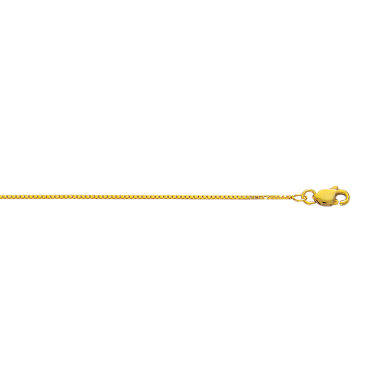 10K Yellow Gold 0.78mm Classic Box 24 Chain with Lobster Lock