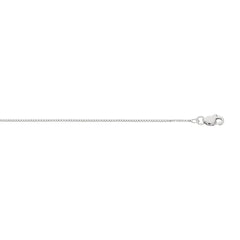 10K White Gold 0.78mm Classic Box 18 Chain with Lobster Lock