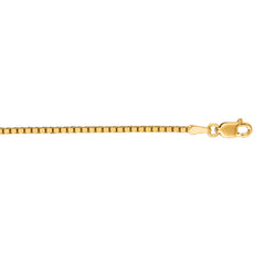 10K Yellow Gold 1.4mm Classic Box 18 Chain with Lobster Lock