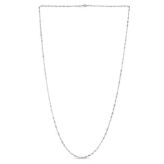10K White Gold 1.5mm Singapore 24 Chain with Lobster Lock