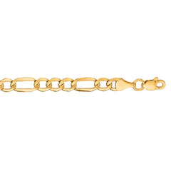 10K Yellow Gold 4.7mm Lite Figaro 18 Chain with Lobster Lock