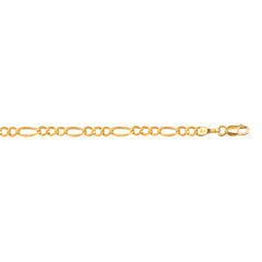 10K Yellow Gold 3.7mm Figaro 20 Chain with Lobster Lock
