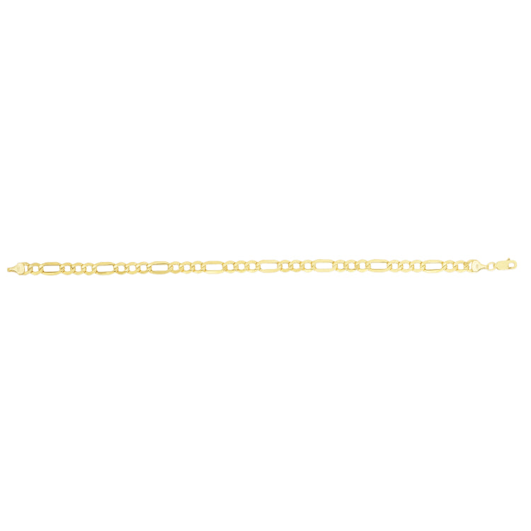 10K Yellow Gold 5.6mm Lite Figaro 20 Chain with Lobster Lock