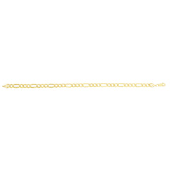 10K Yellow Gold 5.6mm Lite Figaro 20 Chain with Lobster Lock