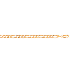 10K Yellow Gold 5.3mm Figaro 22 Chain with Lobster Lock