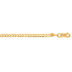 10K Yellow Gold 2.8mm Comfort Curb 20 Chain with Lobster Lock