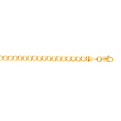 10K Yellow Gold 4.4mm Lite Comfort Curb 24 Chain with Lobster Lock
