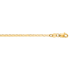 10K Yellow Gold 1.7mm Mariner 24 Chain with Lobster Lock