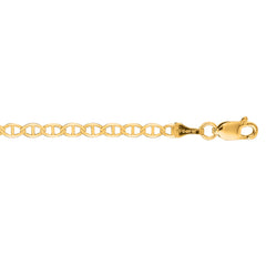 10K Yellow Gold 3.2mm Mariner 24 Chain with Lobster Lock