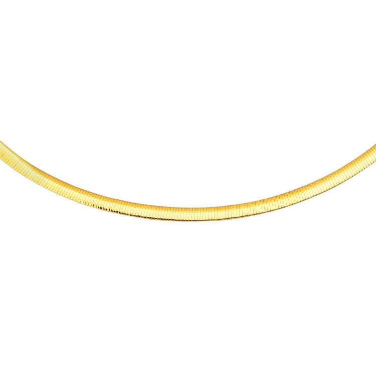 14K & Sterling Silver 18 Reversible Omega Basic Chain