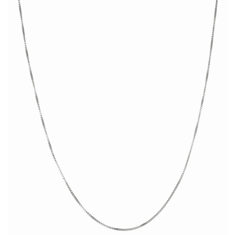Sterling Silver 1.1mm Classic Box 18 Chain with Lobster Clasp