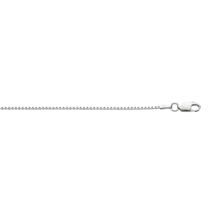 Sterling Silver 1.3mm Classic Box 22 Chain with Lobster Clasp