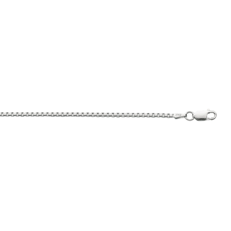 Sterling Silver 1.8mm Classic Box 18 Chain with Lobster Clasp