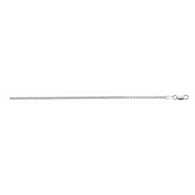 Sterling Silver 1.3mm Round Box 18 Chain with Lobster Clasp